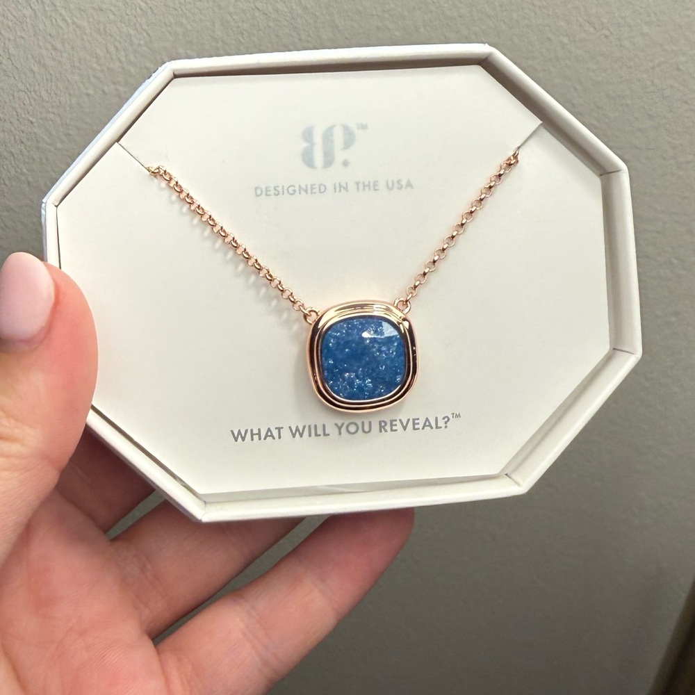 BP Blue Pendant Necklace